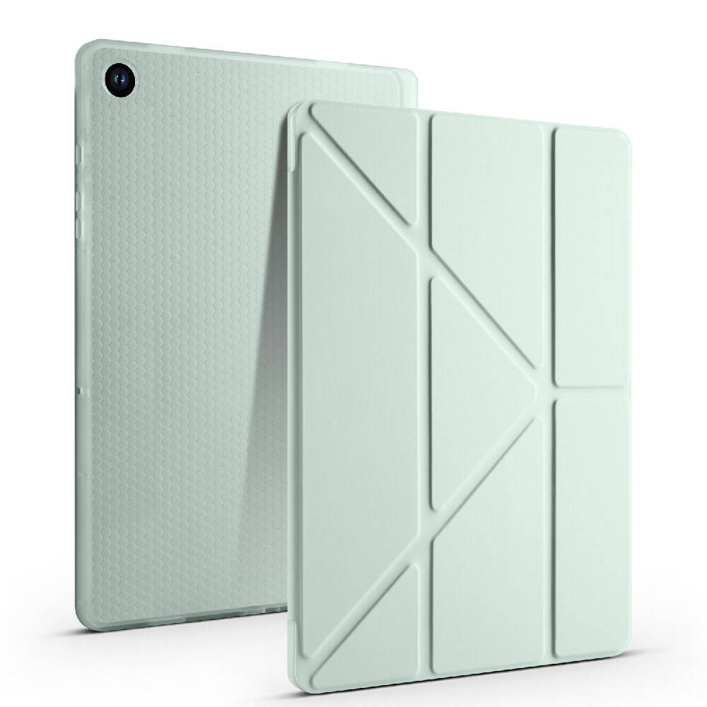 Galaxy Tab A9 Kılıf Zore Tri Folding Kalem Bölmeli Standlı Kılıf Siyah