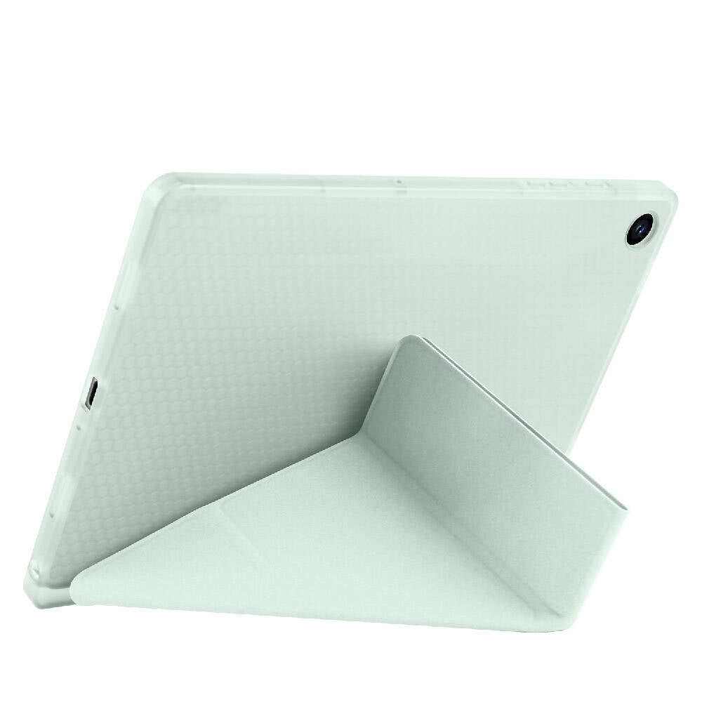 Galaxy Tab A9 Kılıf Zore Tri Folding Kalem Bölmeli Standlı Kılıf Koyu Yeşil