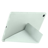 Galaxy Tab A9 Kılıf Zore Tri Folding Kalem Bölmeli Standlı Kılıf Açık Yeşil