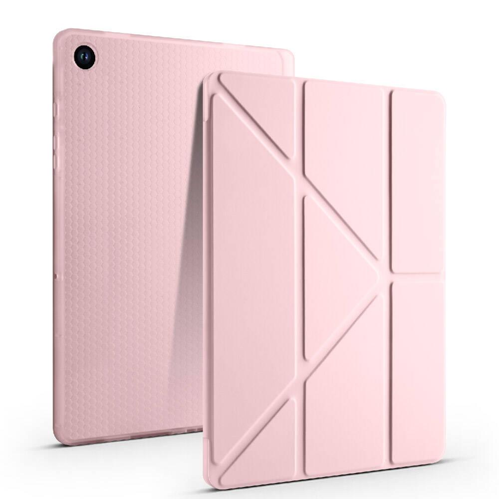 Galaxy Tab A9 Kılıf Zore Tri Folding Kalem Bölmeli Standlı Kılıf Siyah