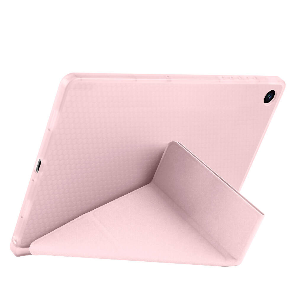 Galaxy Tab A9 Kılıf Zore Tri Folding Kalem Bölmeli Standlı Kılıf Siyah
