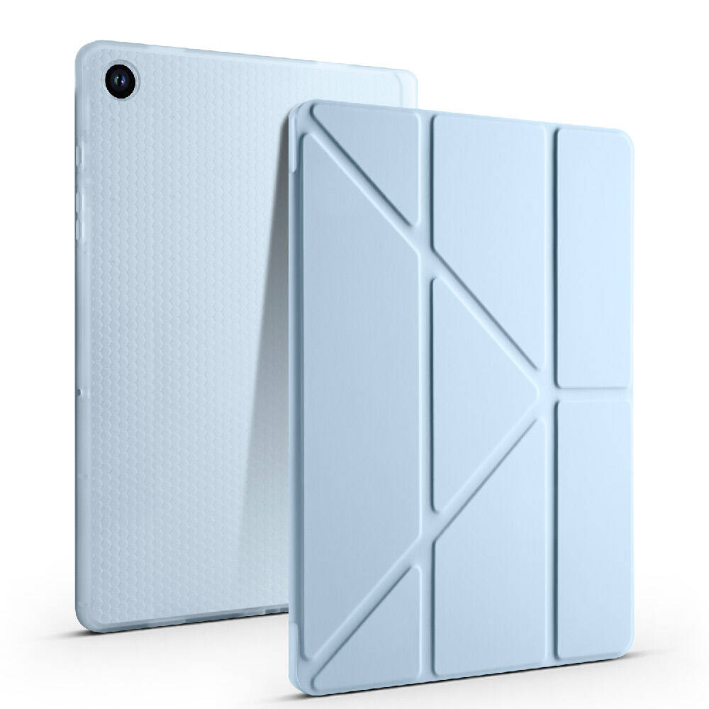 Galaxy Tab A9 Kılıf Zore Tri Folding Kalem Bölmeli Standlı Kılıf Kırmızı