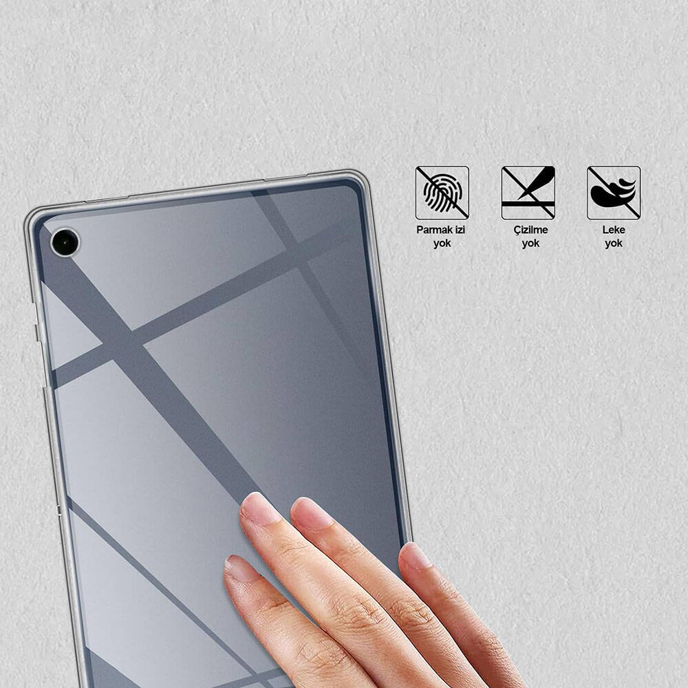 Galaxy Tab A9 Plus Kılıf Zore Tablet Süper Silikon Kapak Renksiz