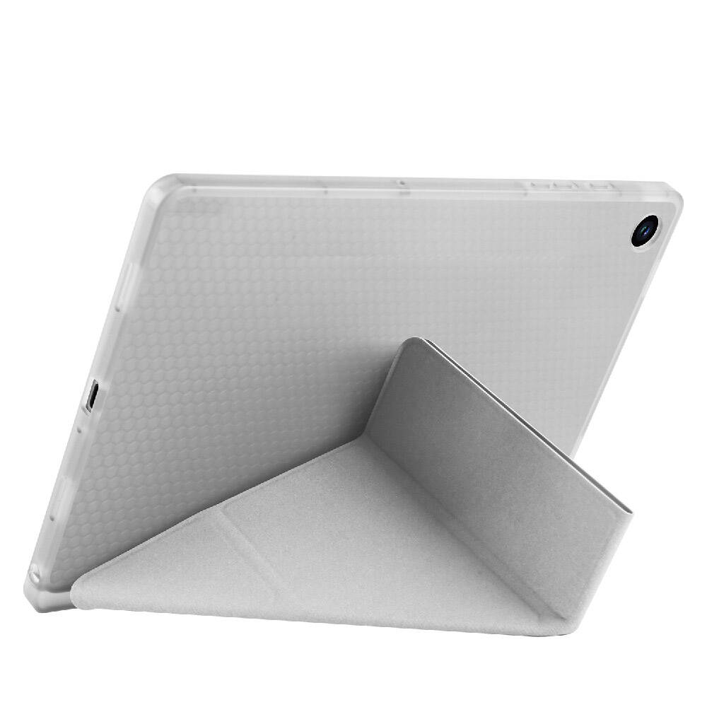 Galaxy Tab A9 Plus Kılıf Zore Tri Folding Kalem Bölmeli Standlı Kılıf Açık Yeşil