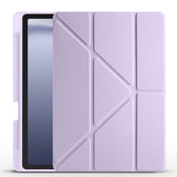 Galaxy Tab A9 Plus Kılıf Zore Tri Folding Kalem Bölmeli Standlı Kılıf Açık Yeşil