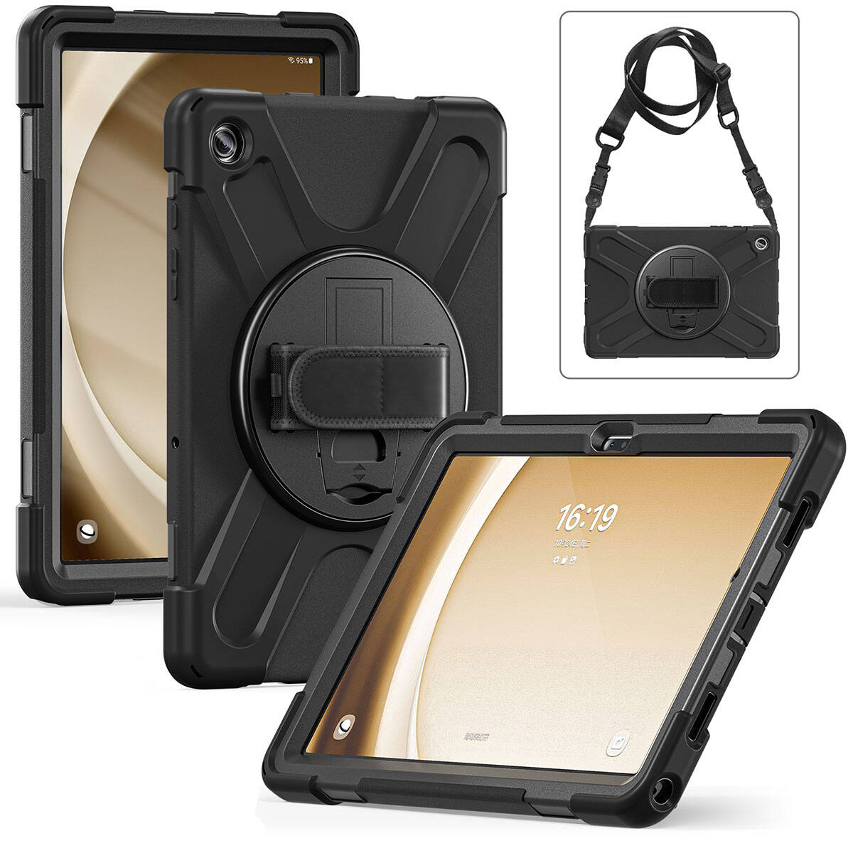 Galaxy Tab A9 Plus Zore Defender Tablet Silikon Siyah