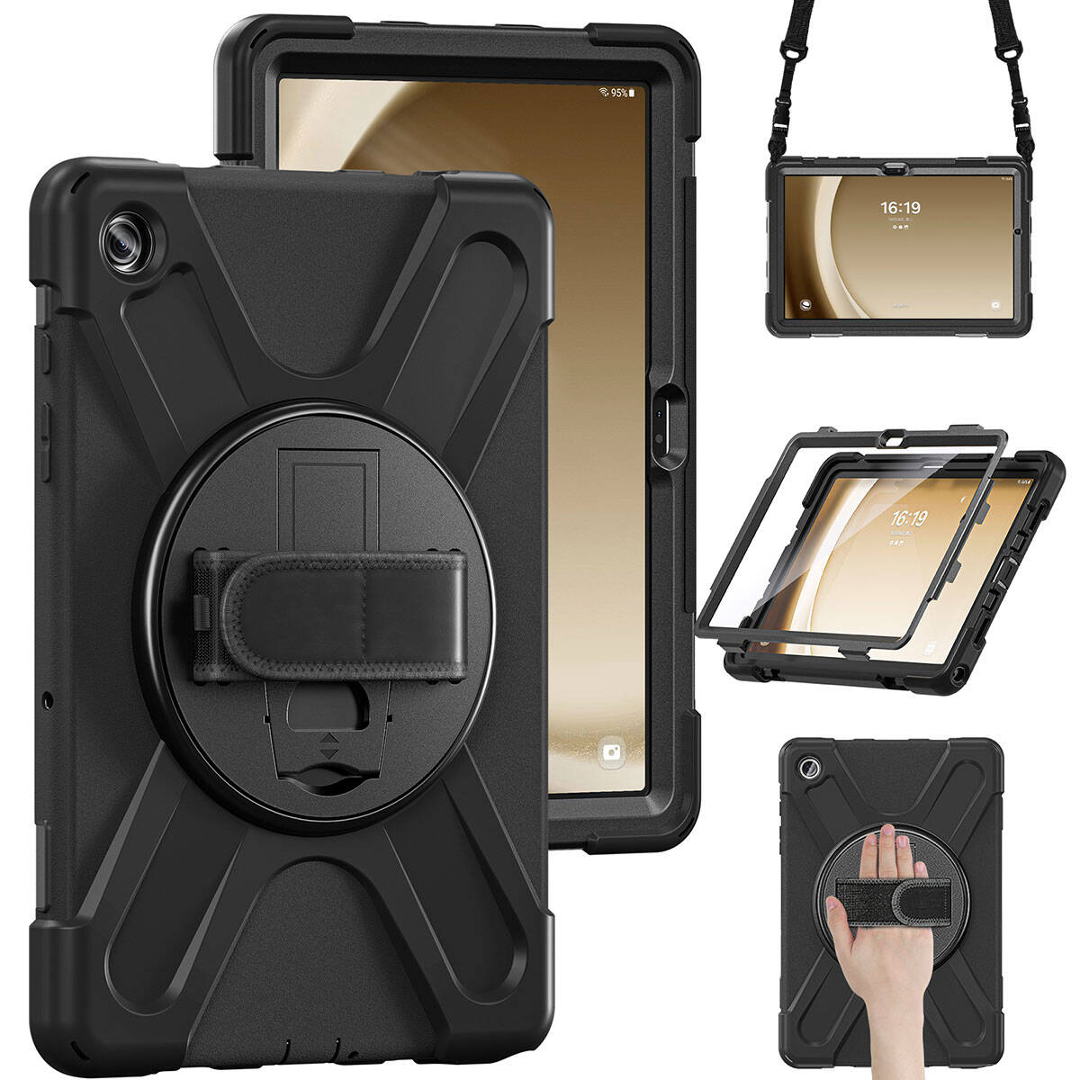 Galaxy Tab A9 Plus Zore Defender Tablet Silikon Siyah