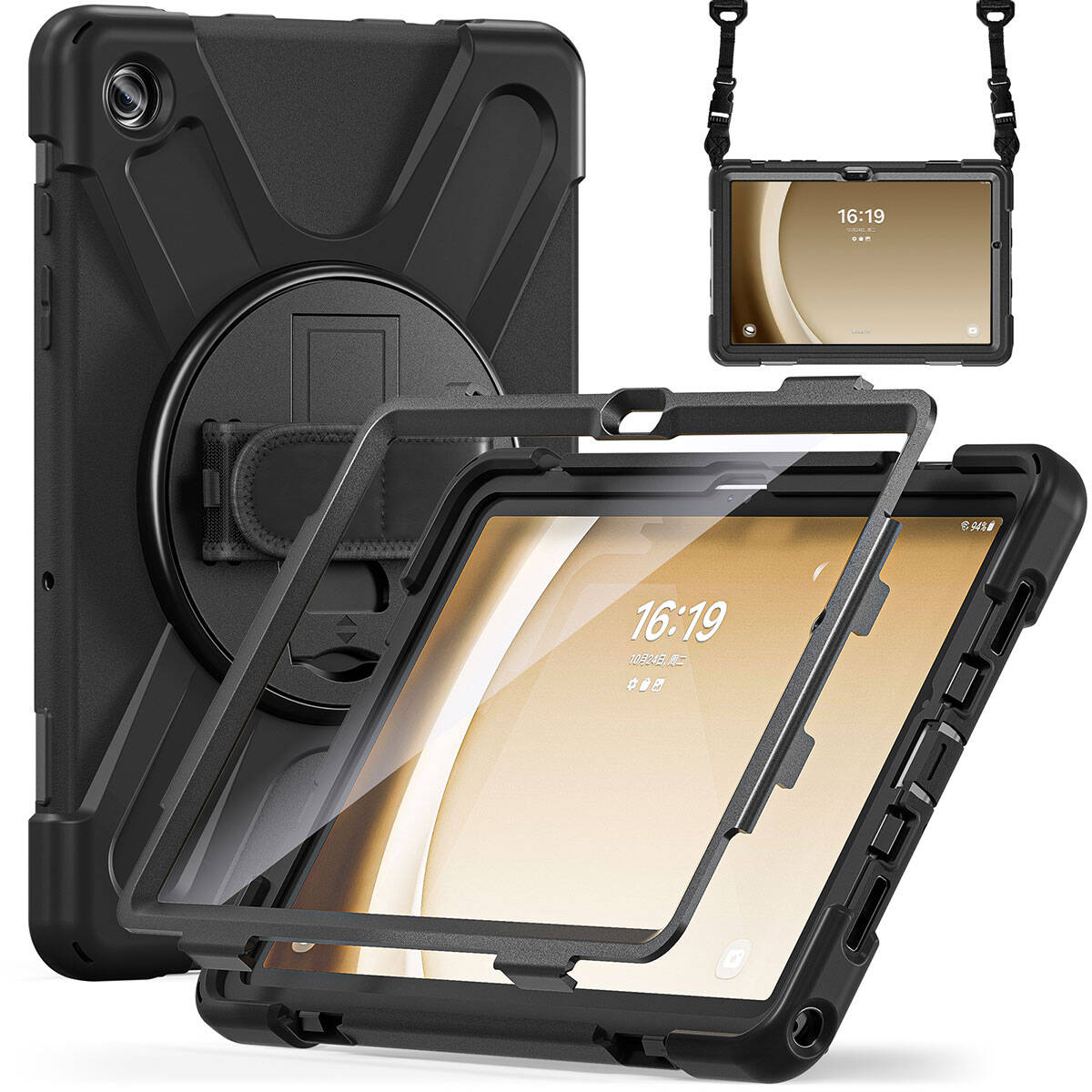 Galaxy Tab A9 Plus Zore Defender Tablet Silikon Siyah