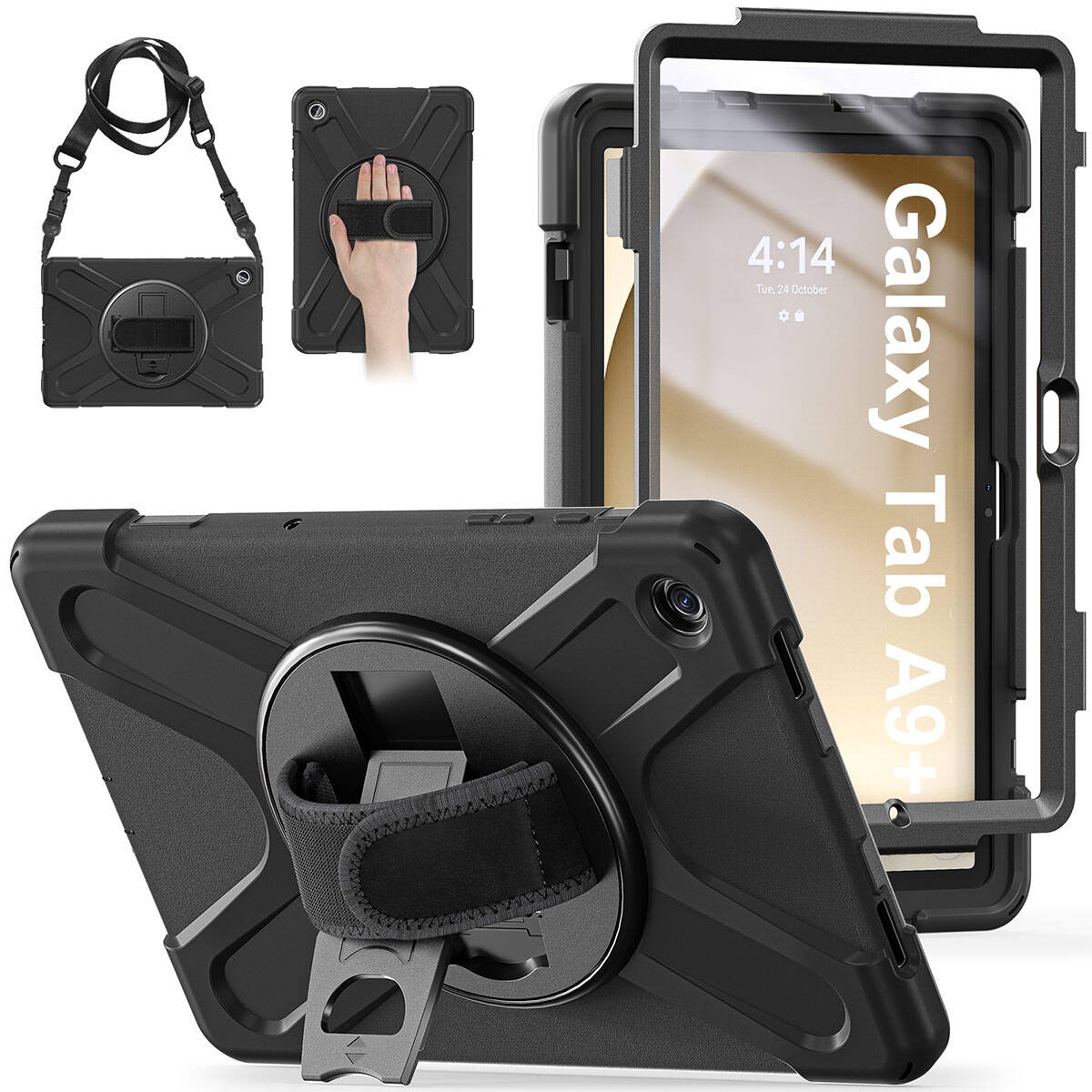 Galaxy Tab A9 Plus Zore Defender Tablet Silikon Siyah