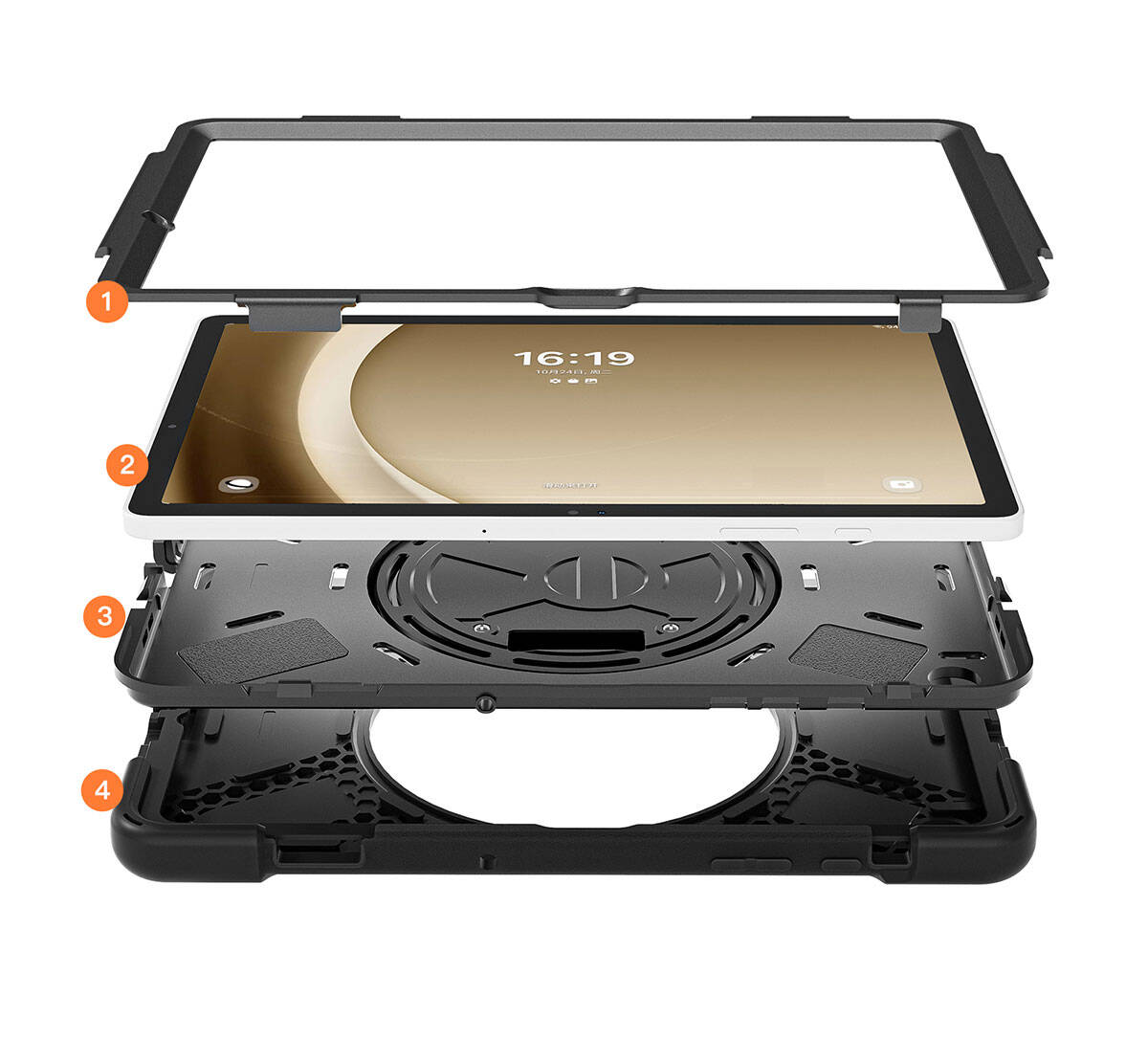 Galaxy Tab A9 Plus Zore Defender Tablet Silikon Siyah