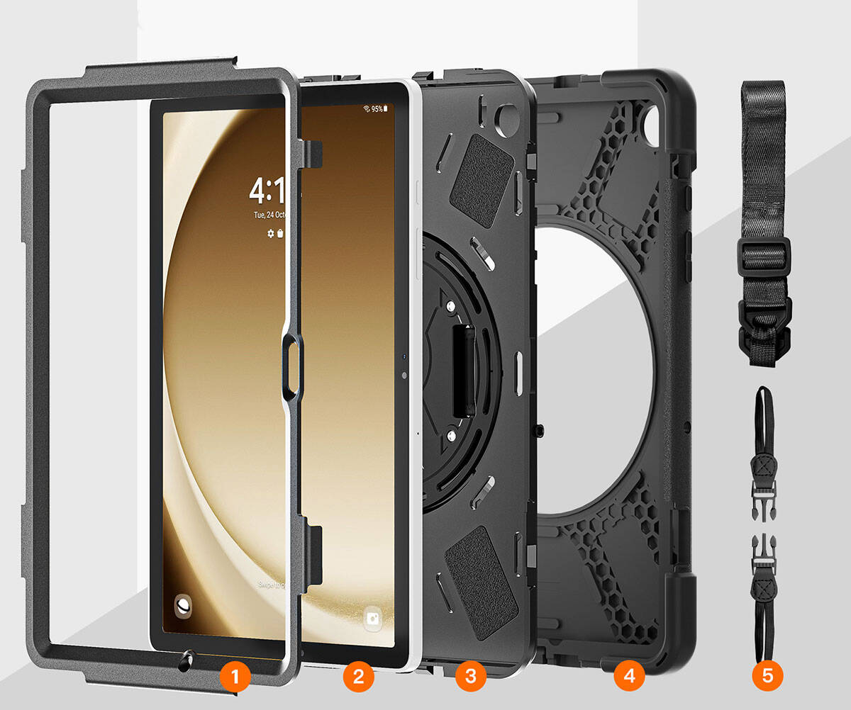 Galaxy Tab A9 Plus Zore Defender Tablet Silikon Siyah
