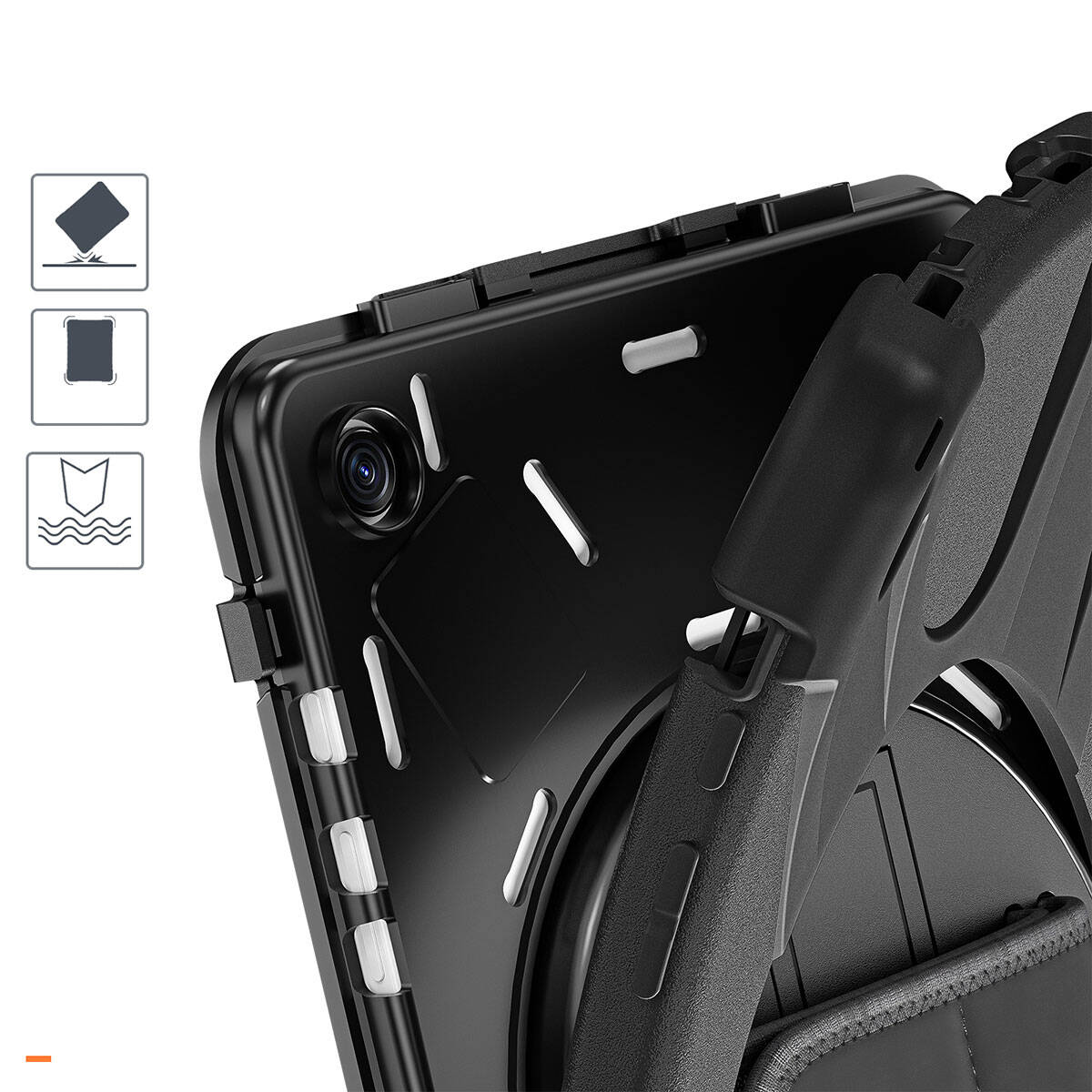 Galaxy Tab A9 Plus Zore Defender Tablet Silikon Siyah