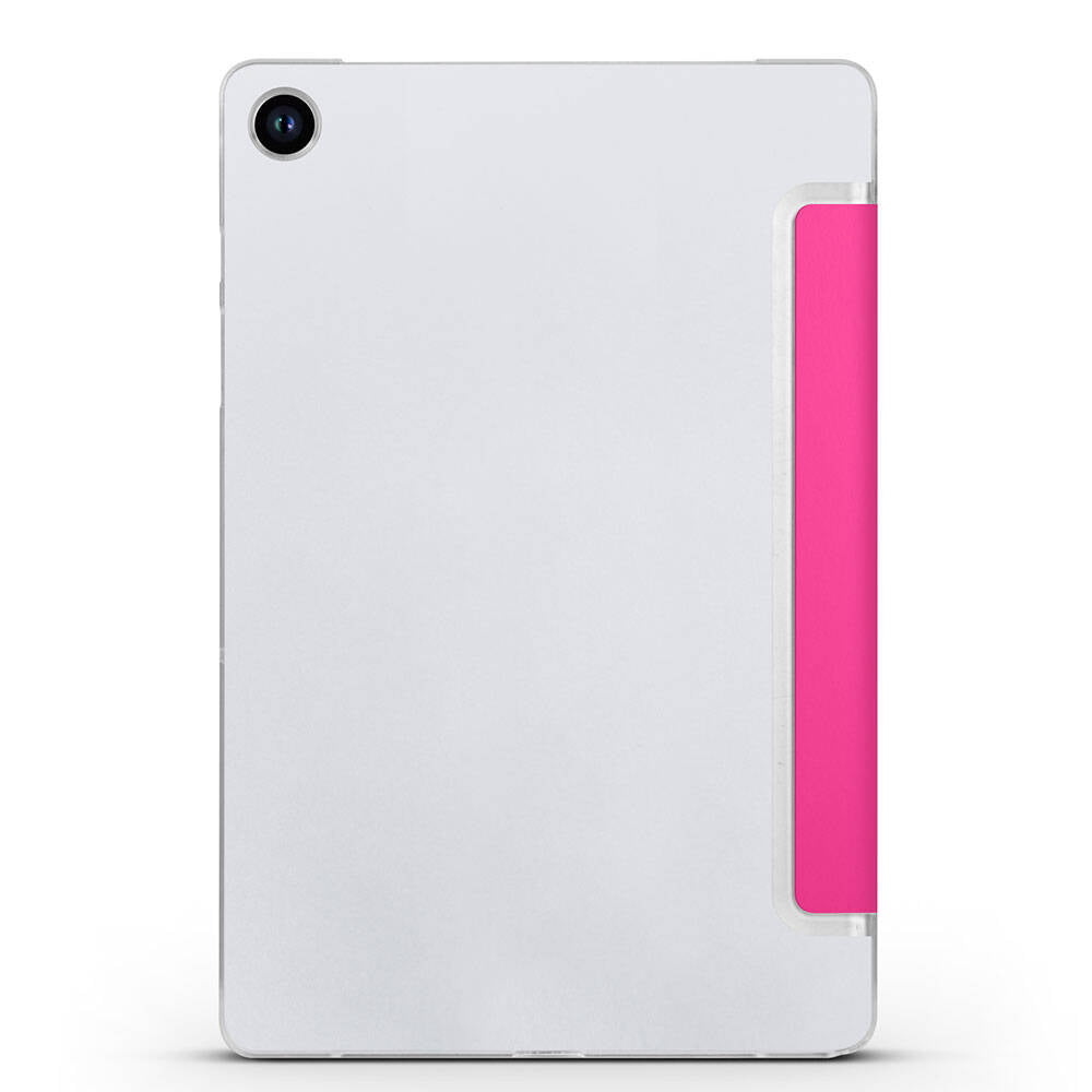 Galaxy Tab A9 Plus Zore Smart Cover Standlı 1-1 Kılıf Pembe Koyu