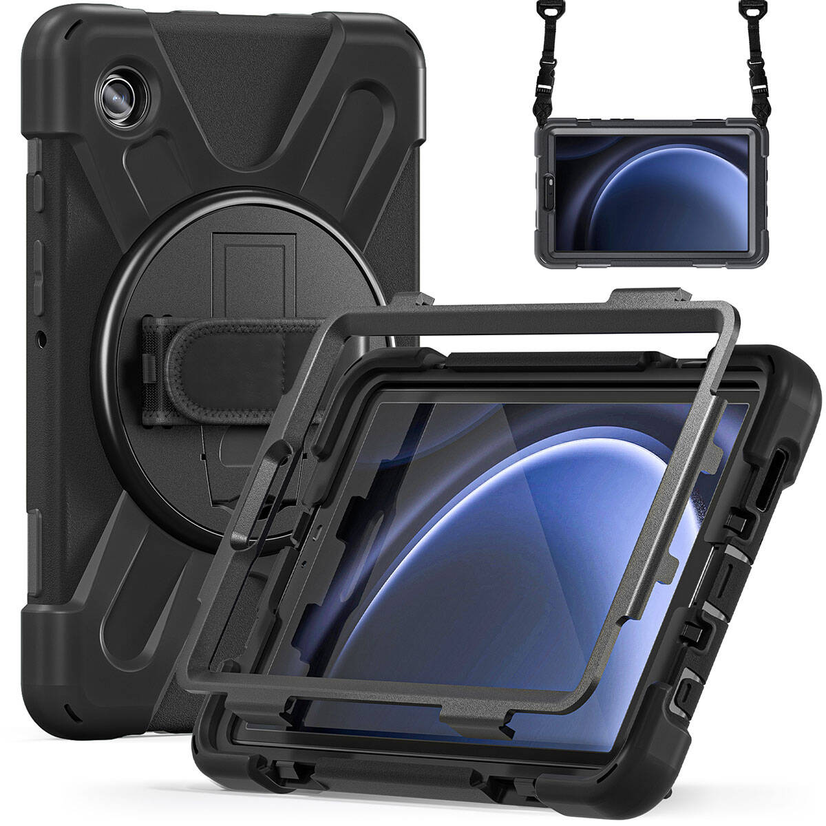 Galaxy Tab A9 Zore Defender Tablet Silikon Siyah
