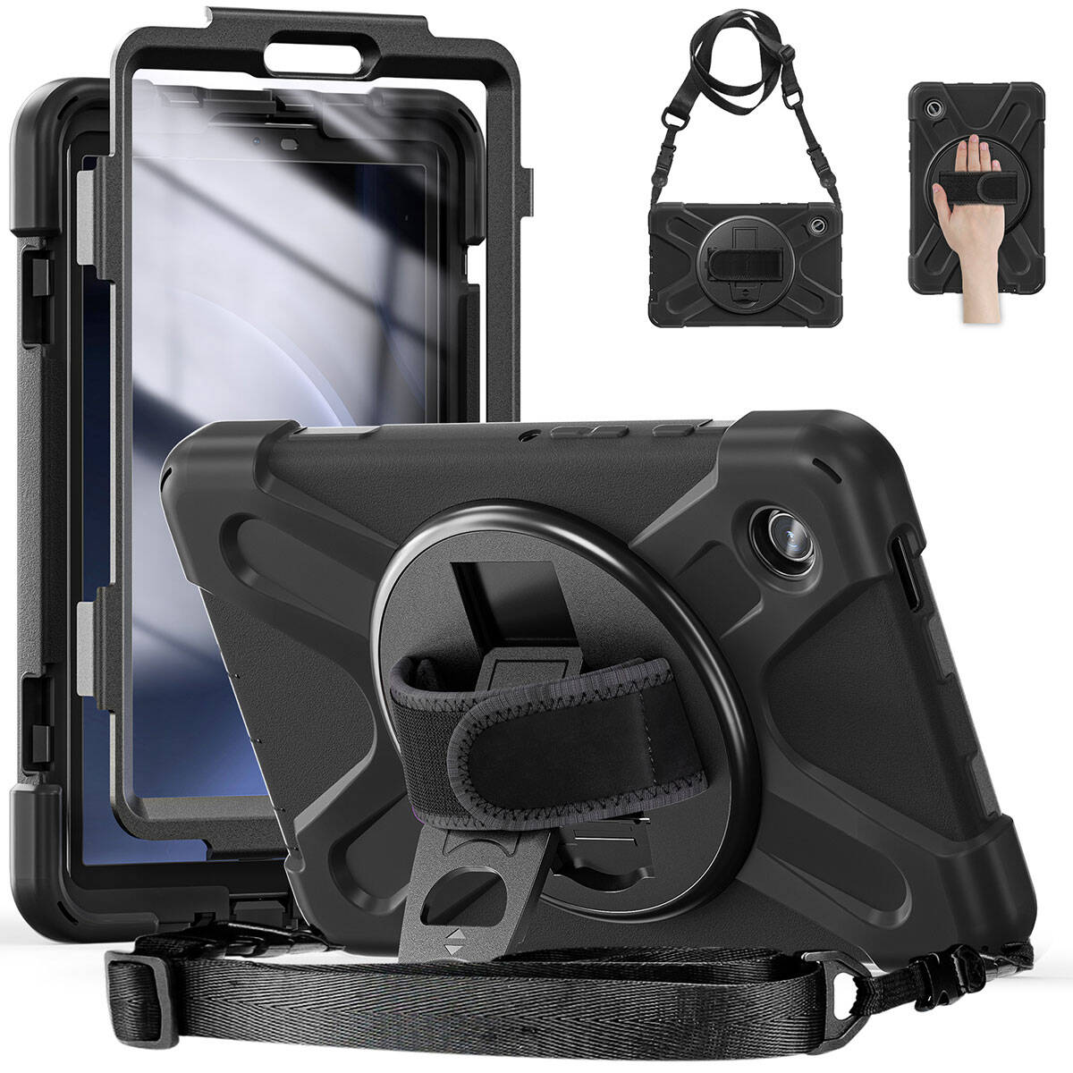 Galaxy Tab A9 Zore Defender Tablet Silikon Siyah
