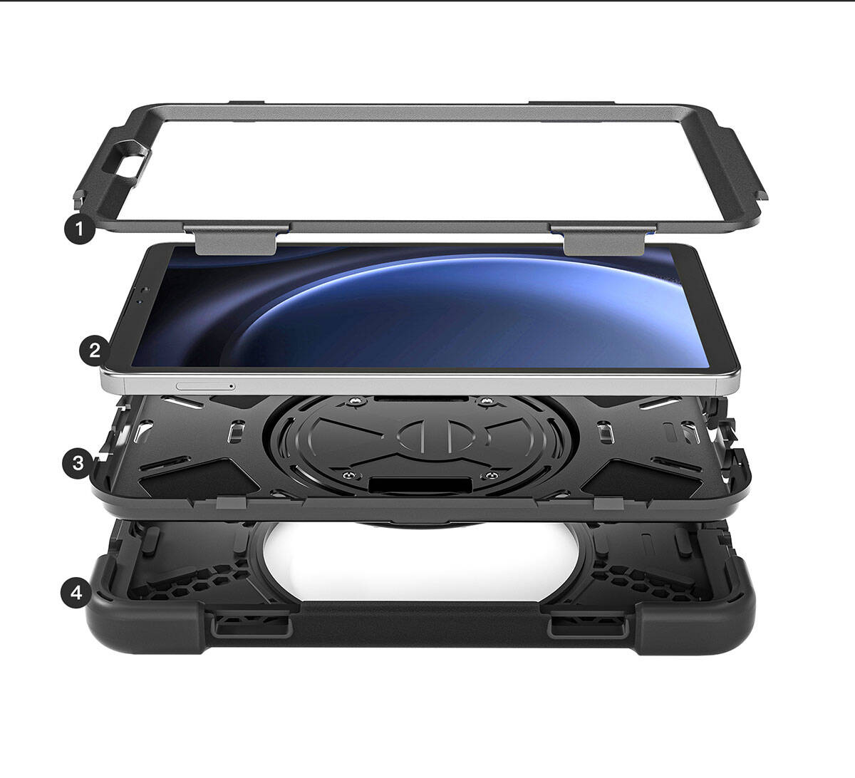 Galaxy Tab A9 Zore Defender Tablet Silikon Siyah