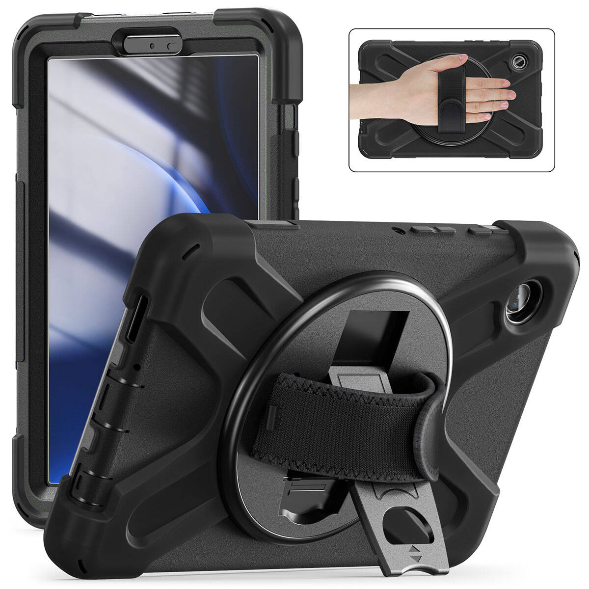 Galaxy Tab A9 Zore Defender Tablet Silikon Siyah