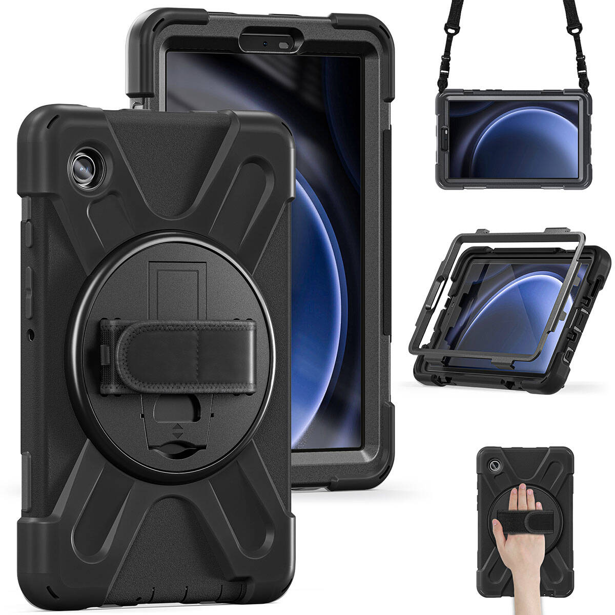 Galaxy Tab A9 Zore Defender Tablet Silikon Siyah