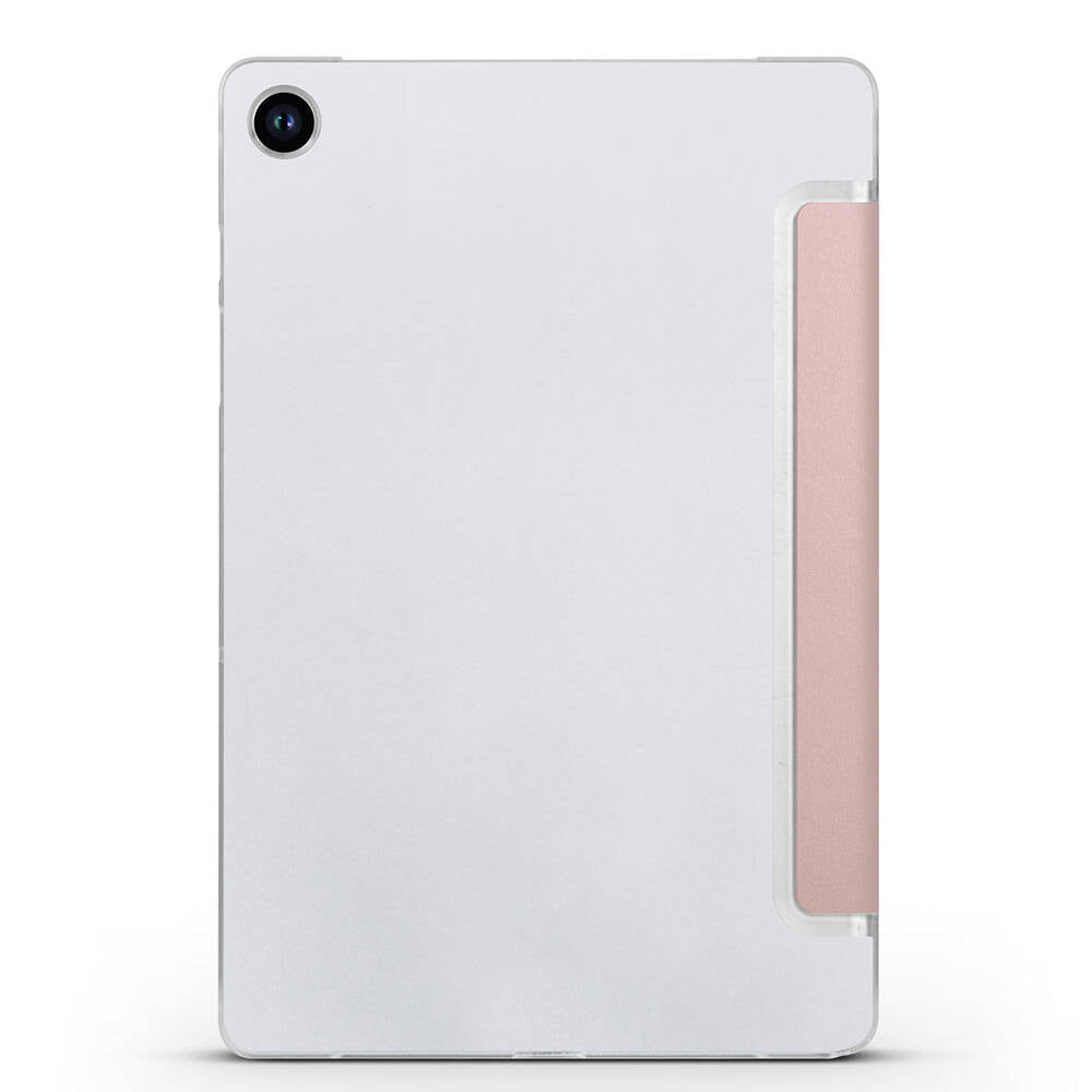 Galaxy Tab A9 Zore Smart Cover Standlı 1-1 Kılıf Rose Gold