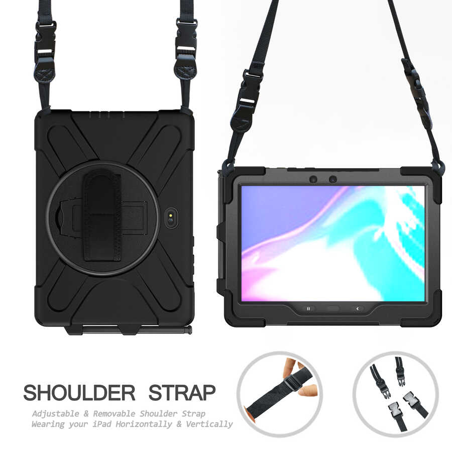 Galaxy Tab Active Pro T547 Zore Defender Tablet Silikon Siyah
