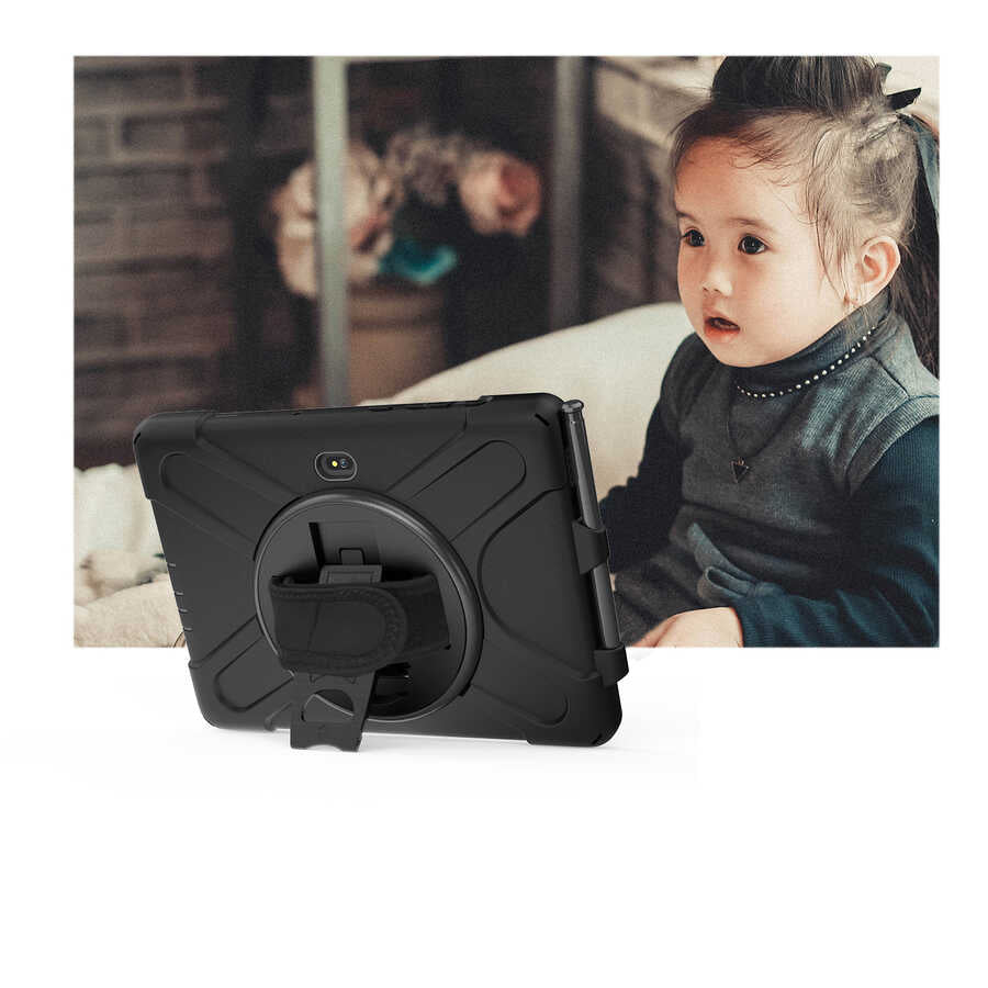 Galaxy Tab Active Pro T547 Zore Defender Tablet Silikon Siyah