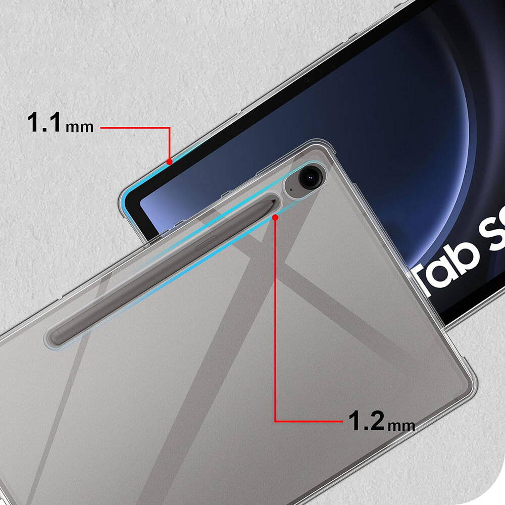 Galaxy Tab S10 FE Kılıf Zore Tablet Süper Silikon Kapak Renksiz