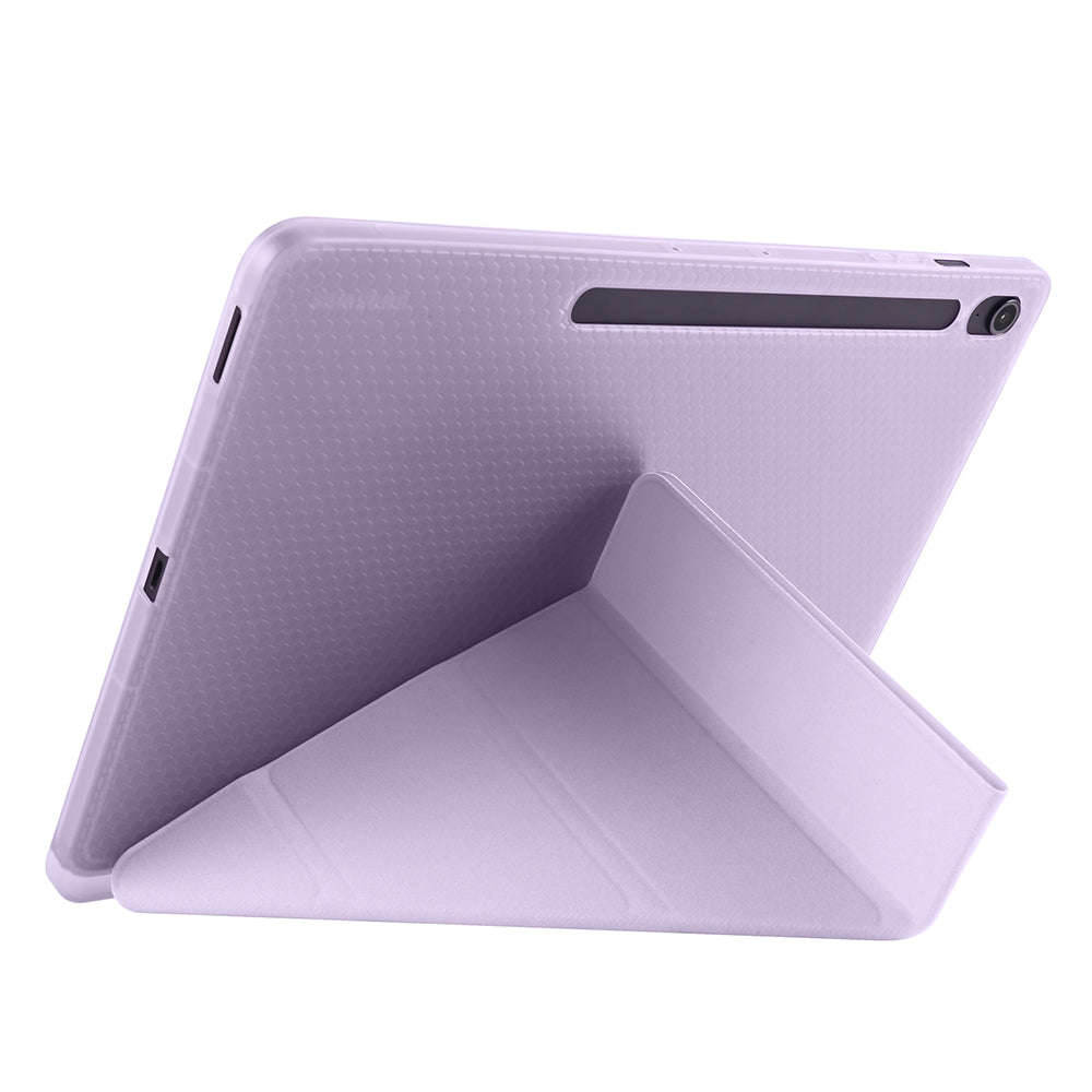 Galaxy Tab S10 FE Plus Kılıf Zore Tri Folding Kalem Bölmeli Standlı Kılıf Koyu Yeşil