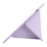 Galaxy Tab S10 FE Plus Kılıf Zore Tri Folding Kalem Bölmeli Standlı Kılıf Lila