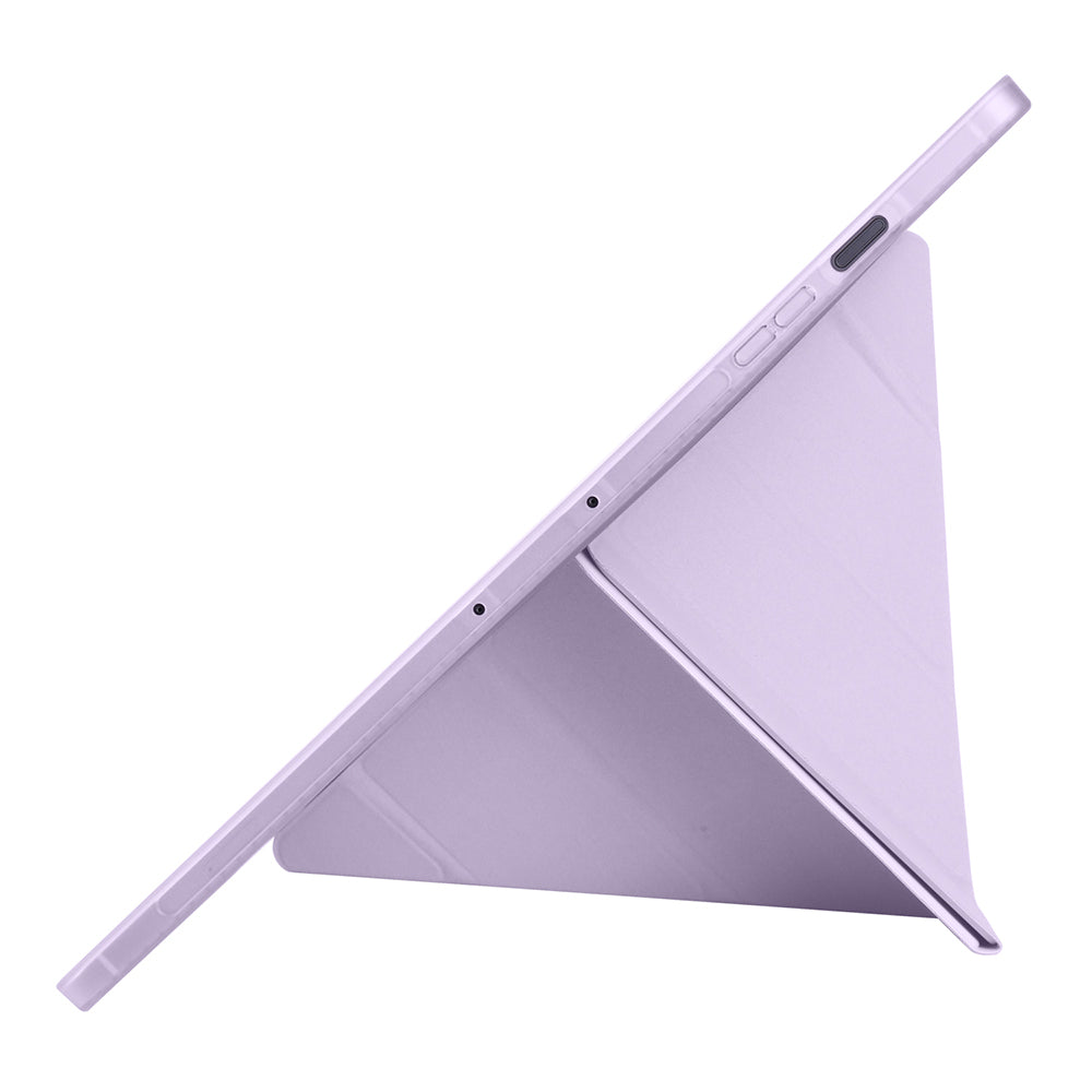 Galaxy Tab S10 FE Plus Kılıf Zore Tri Folding Kalem Bölmeli Standlı Kılıf Lila