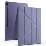 Galaxy Tab S10 FE Plus Kılıf Zore Tri Folding Kalem Bölmeli Standlı Kılıf Koyu Yeşil