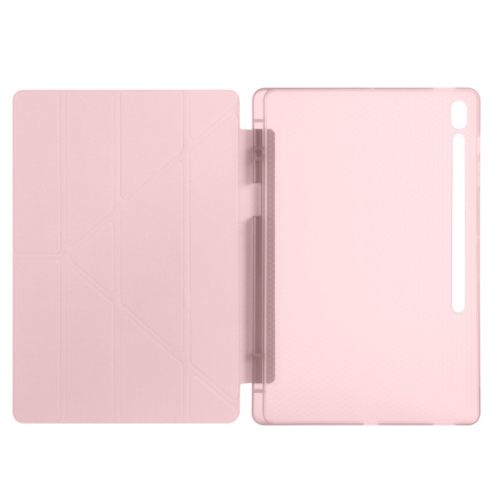Galaxy Tab S10 FE Plus Kılıf Zore Tri Folding Kalem Bölmeli Standlı Kılıf Koyu Yeşil