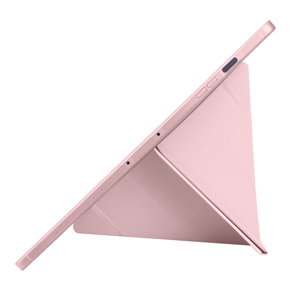 Galaxy Tab S10 FE Plus Kılıf Zore Tri Folding Kalem Bölmeli Standlı Kılıf Koyu Yeşil