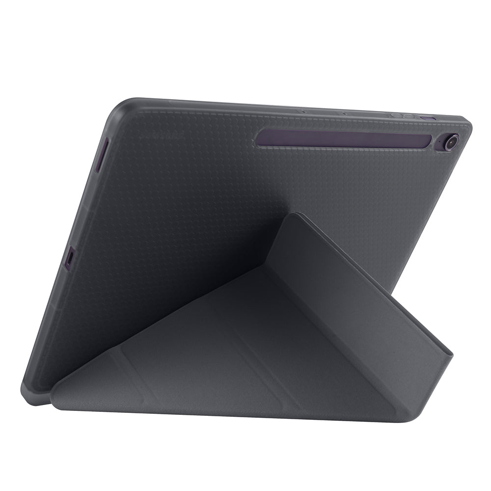 Galaxy Tab S10 FE Plus Kılıf Zore Tri Folding Kalem Bölmeli Standlı Kılıf Koyu Yeşil