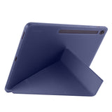 Galaxy Tab S10 FE Plus Kılıf Zore Tri Folding Kalem Bölmeli Standlı Kılıf Koyu Yeşil