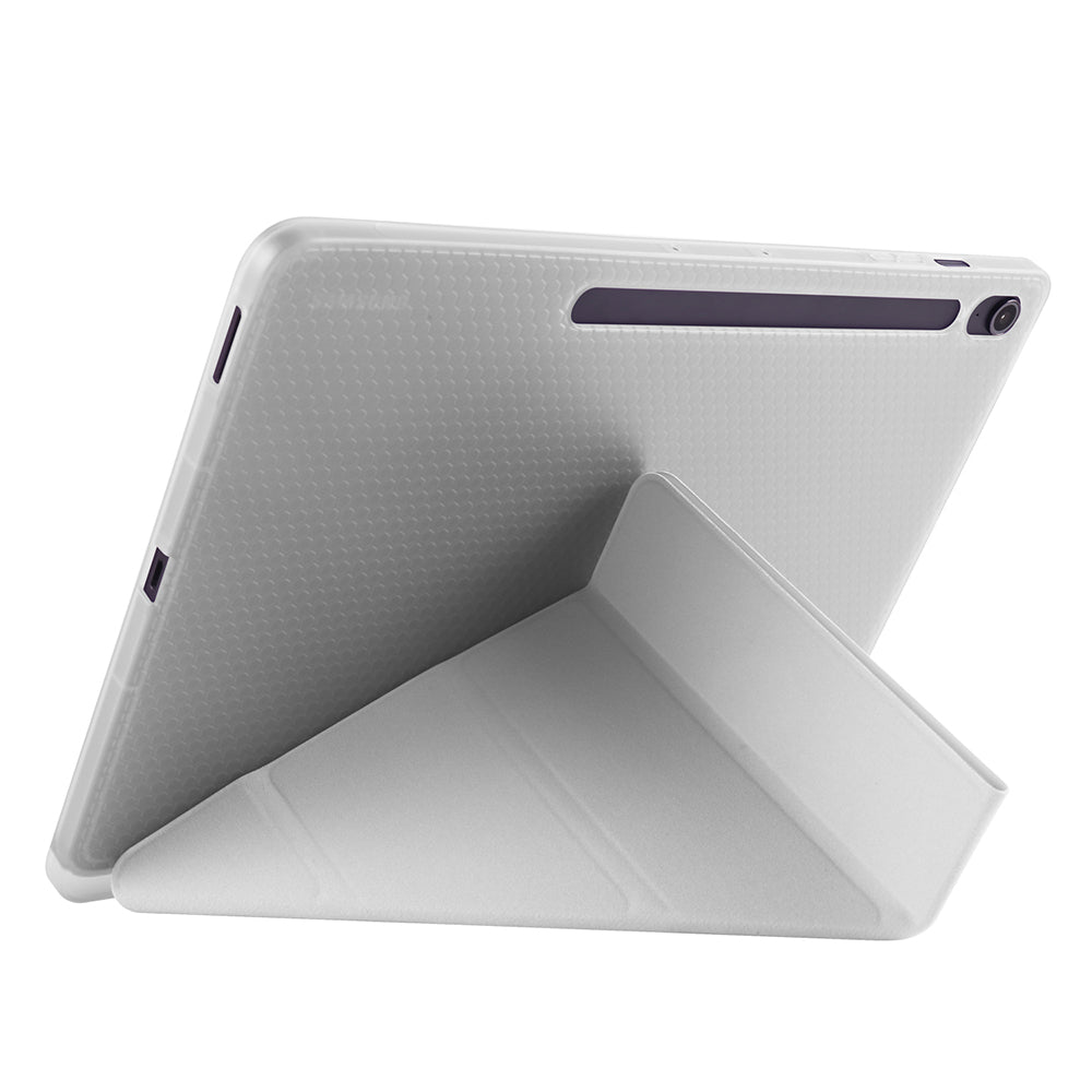 Galaxy Tab S10 FE Plus Kılıf Zore Tri Folding Kalem Bölmeli Standlı Kılıf Koyu Yeşil