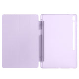 Galaxy Tab S10 FE Plus Kılıf Zore Tri Folding Kalem Bölmeli Standlı Kılıf Lila