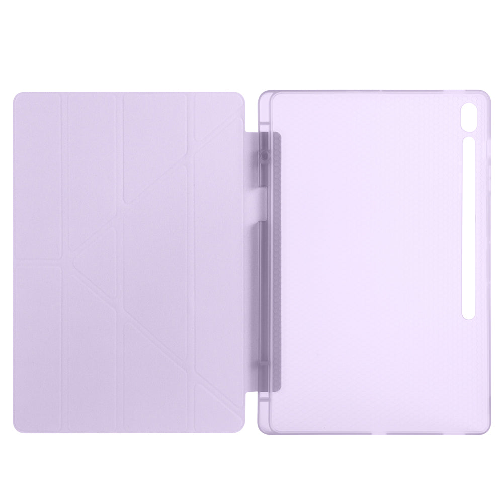 Galaxy Tab S10 FE Plus Kılıf Zore Tri Folding Kalem Bölmeli Standlı Kılıf Koyu Yeşil