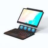 Galaxy Tab S10 FE Plus Zore Border Keyboard Bluetooh Bağlantılı Standlı Klavyeli Tablet Kılıfı Siyah