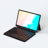 Galaxy Tab S10 FE Plus Zore Border Keyboard Bluetooh Bağlantılı Standlı Klavyeli Tablet Kılıfı Siyah