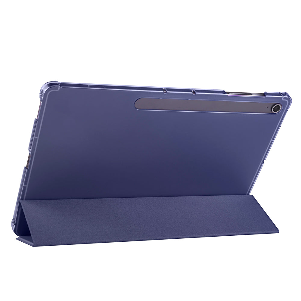 Galaxy Tab S10 FE Plus Zore Smart Cover Kalem Bölmeli Standlı 1-1 Kılıf Mavi
