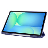 Galaxy Tab S10 FE Plus Zore Smart Cover Kalem Bölmeli Standlı 1-1 Kılıf Mor