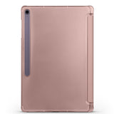 Galaxy Tab S10 FE Plus Zore Smart Cover Kalem Bölmeli Standlı 1-1 Kılıf Mavi