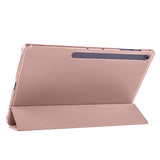 Galaxy Tab S10 FE Plus Zore Smart Cover Kalem Bölmeli Standlı 1-1 Kılıf Mavi