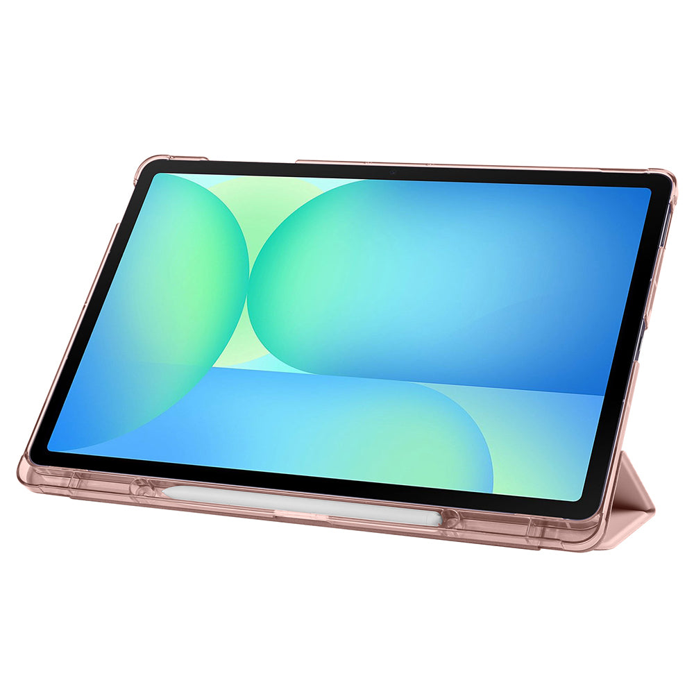 Galaxy Tab S10 FE Plus Zore Smart Cover Kalem Bölmeli Standlı 1-1 Kılıf Pembe