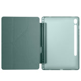 Galaxy Tab S10 Lite Kılıf Zore Tri Folding Kalem Bölmeli Standlı Kılıf Siyah
