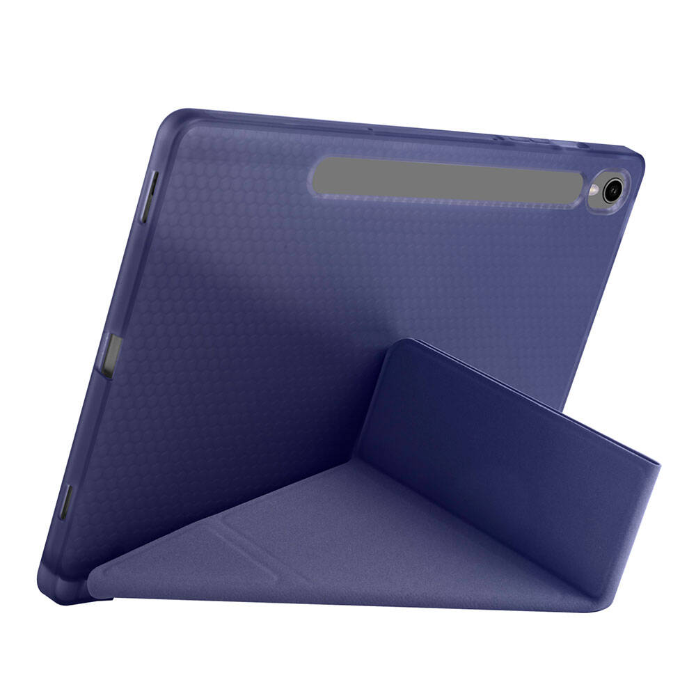 Galaxy Tab S10 Lite Kılıf Zore Tri Folding Kalem Bölmeli Standlı Kılıf Siyah