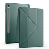 Galaxy Tab S10 Lite Kılıf Zore Tri Folding Kalem Bölmeli Standlı Kılıf Siyah