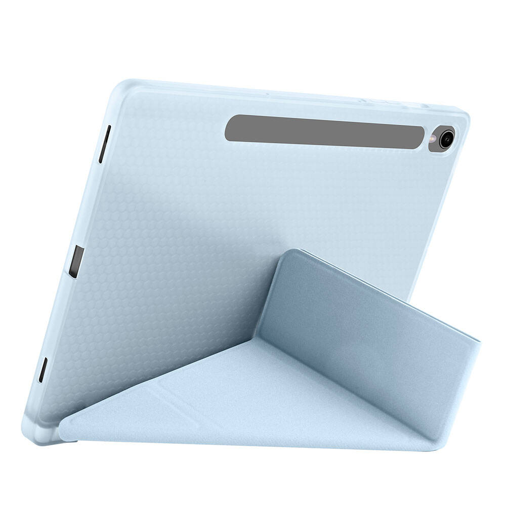 Galaxy Tab S10 Lite Kılıf Zore Tri Folding Kalem Bölmeli Standlı Kılıf Siyah