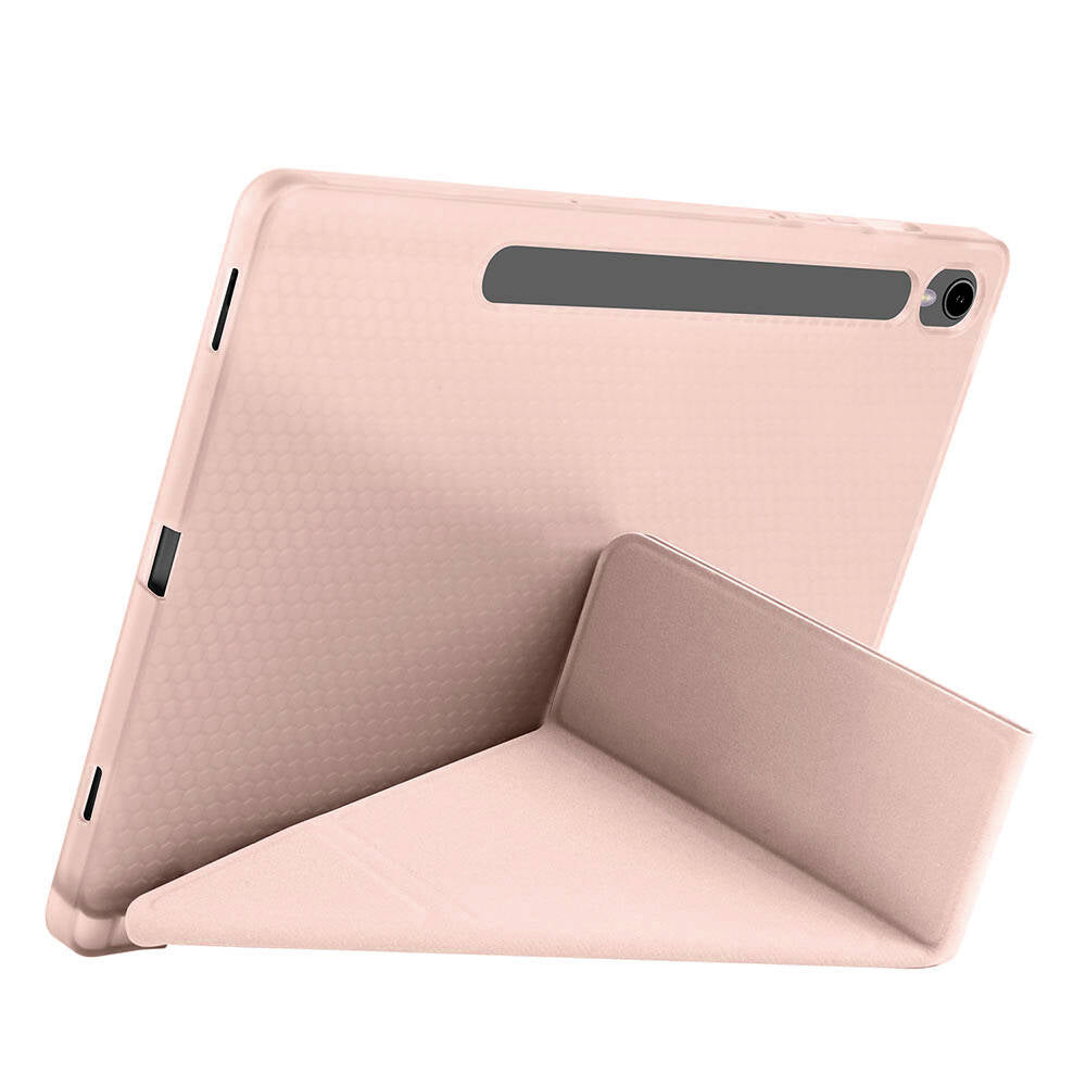 Galaxy Tab S10 Lite Kılıf Zore Tri Folding Kalem Bölmeli Standlı Kılıf Siyah