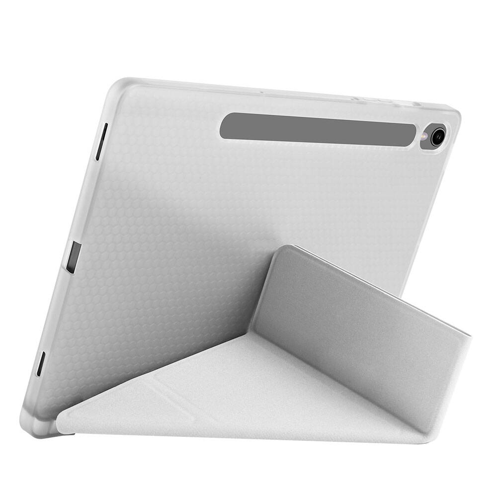 Galaxy Tab S10 Lite Kılıf Zore Tri Folding Kalem Bölmeli Standlı Kılıf Siyah